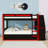 Full Over Full 2 Drawers Wood Bunk Bed With Desk And Shelves-1046255780