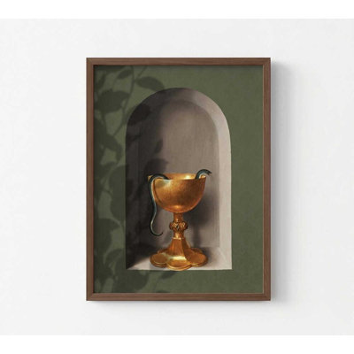 Art Print: Snake in Chalice - Gold Details, Classic Style