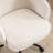 Mid-century Modern Home Office Chair, Fabric Upholstered Swivel Desk Chair, Thick Cushion Task Chair with Wingback & Arm, Height Adjustable Office Chair With Ball Caster & Tilt Back, Beige-771111471