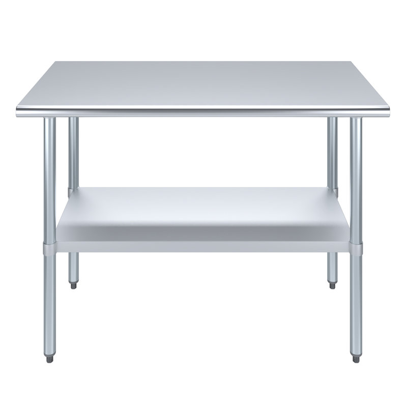 Stainless Steel Top Workbench, 35" H x 48" W x 24" D