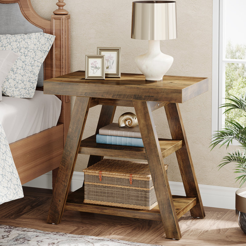 Table d'appoint à 3 niveaux Farmhouse, Rustic Brown