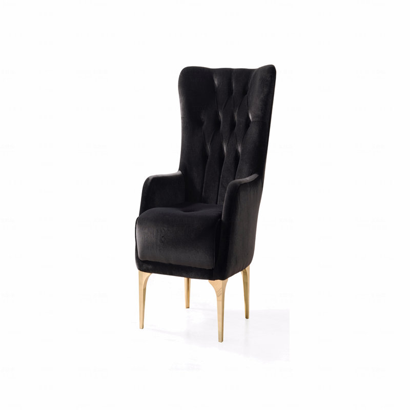 Chaise d'appoint de style moderne, Noir