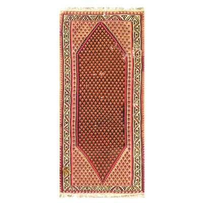Antique Persian Shiraz Kilim Rug 4'6"X 9'6"