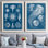 Marine Blueprint I - ensemble de 2 reproductions d'art sur toile