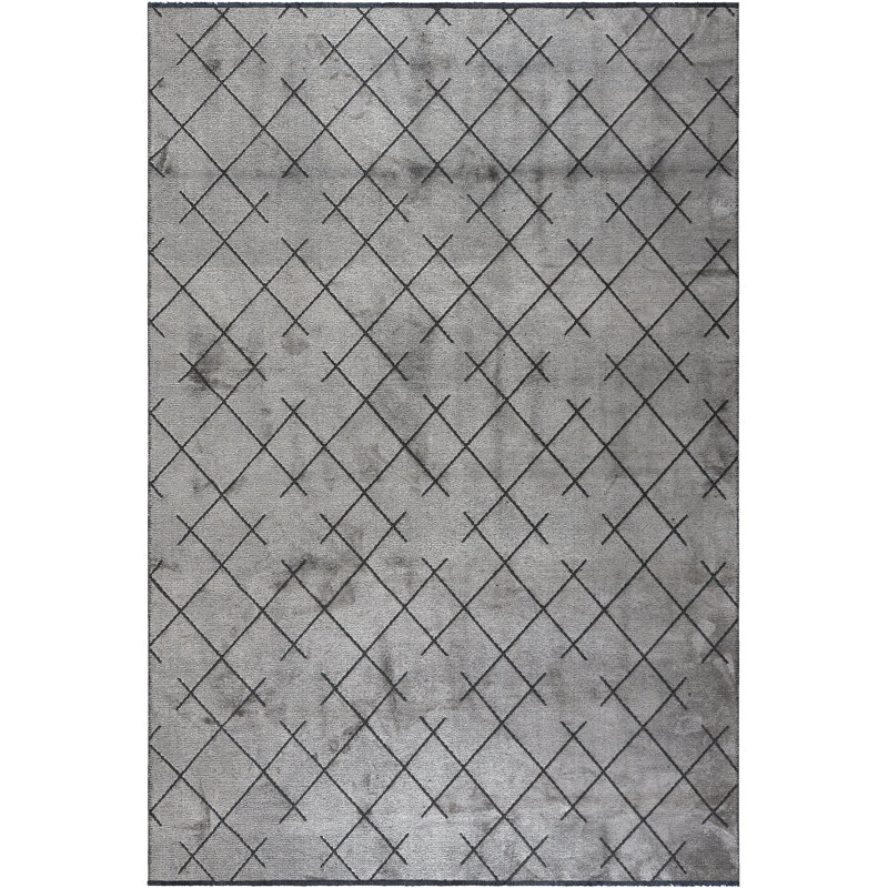 Tapis gris argenté Rapture, Rectangle 7 pi 10 po x 11 pi 2 po