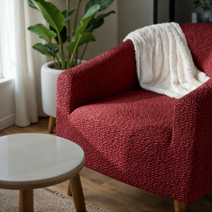 Stretchy Slipcover for Barrel Chair - Easy to Clean & Durable - Microfibra Collection