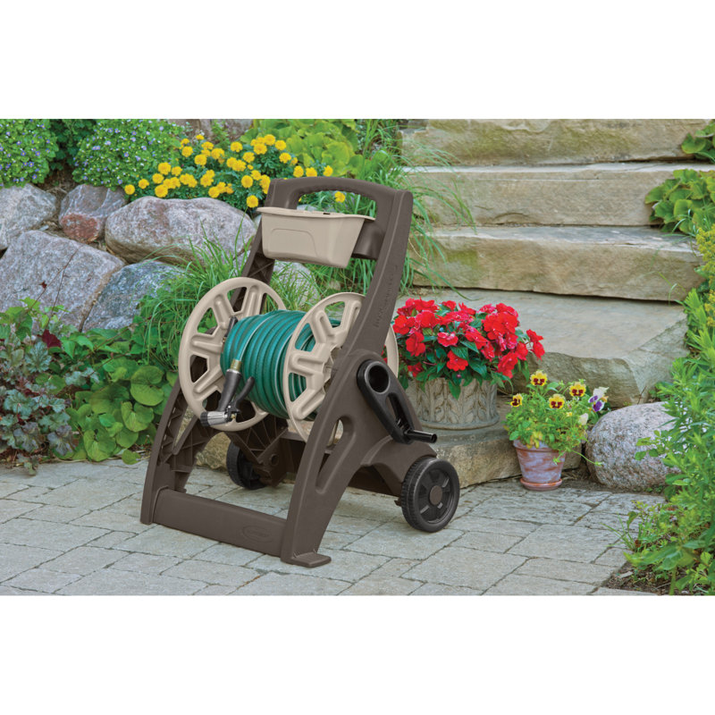 Suncast - Hosemobile® Hose Reel Cart W/bin - Mocha