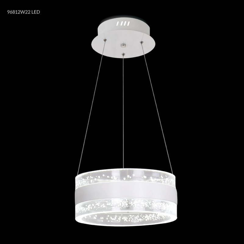 Lustre contemporain en acrylique DEL