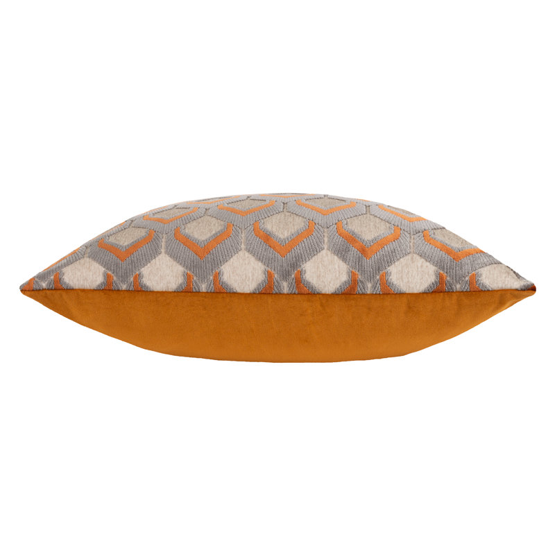 Ledbury Geometric Square Throw Cushion, Brown