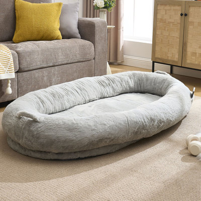 Lit pour chien humain pour adulte, très grand lit pour chien en mousse à mémoire de forme humaine pour personne