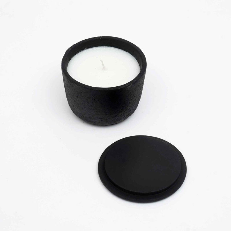 Bougie 7 oz | Bougie avec couvercle en bois Ecomix | Bougie parfumée vanille et lavande