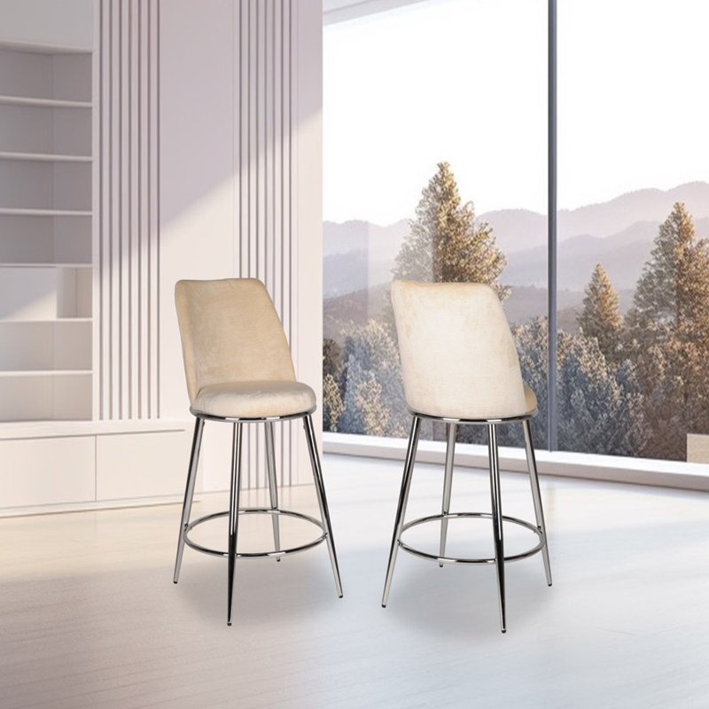 Tabouret de comptoir 25 po Krete, Beige