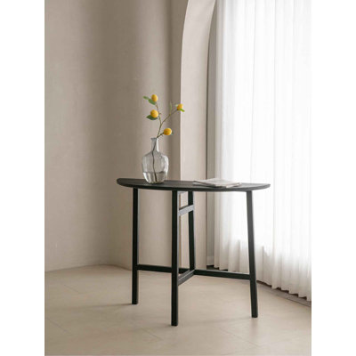 Console demi-lune en bois de frêne massif
