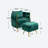 Misheel Velvet Barrel Chair with Ottoman-613010303