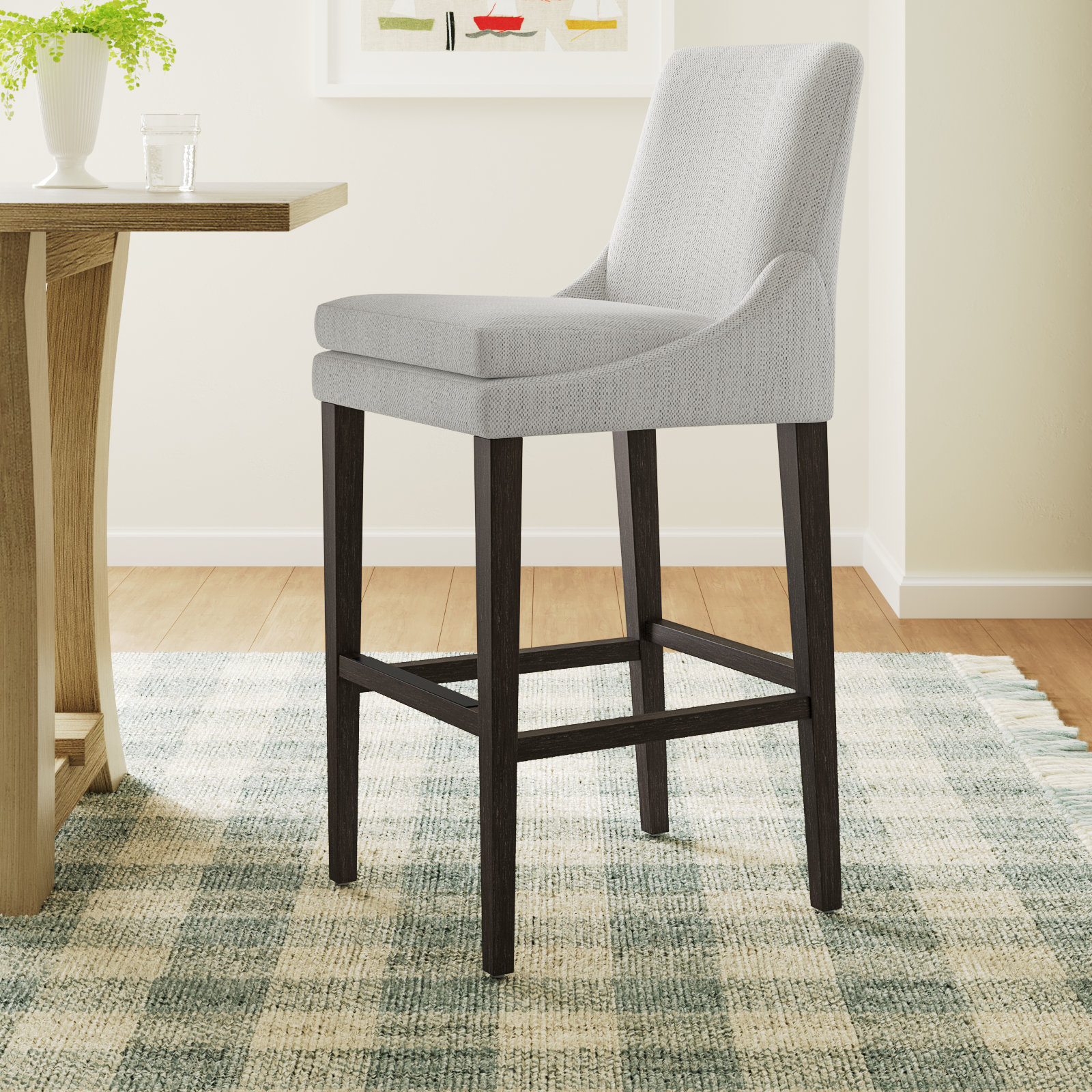 Niara Bar and Counter Stool, Bar Stool (30” Seat Height), Prestige Ivory Basketweave