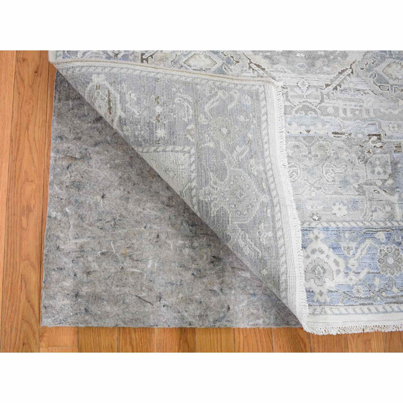 One-of-a-Kind Rectangle 4'0" X 6'2" New Age Area Rug in Grey