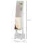 Freestanding Jewelry Armoire, Jewellery Cabinet Full Length Mirror Storage Free Standing White