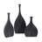 Morea Tapered Matte Black Ceramic Onion Vase-1520304849