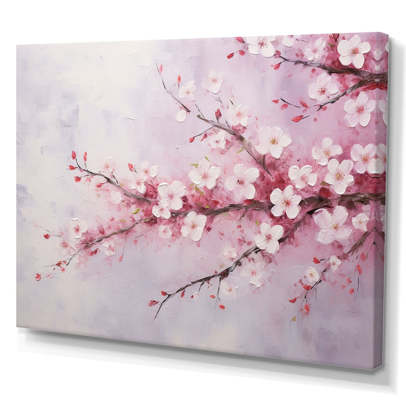 «Cherry Bliss Tree» sur toile, Toile tendue, 12" H x 20" W