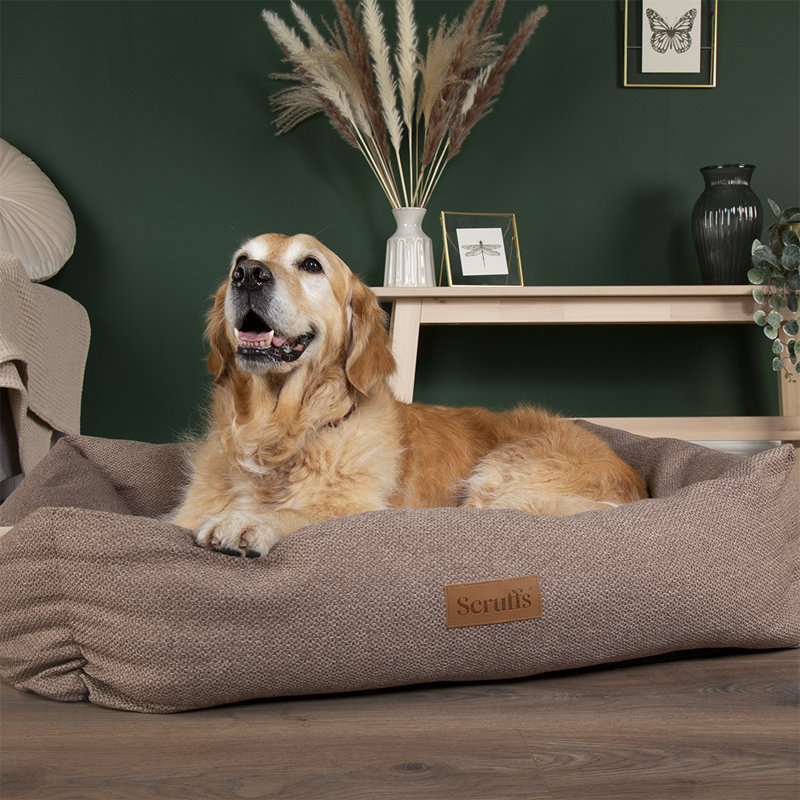 Scruffs Seattle - Luxury Dog & Cat Bed , Sienna Brown, 25cm H x 90cm W x 70cm D