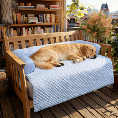Lit pour chien rafraîchissant, housse de protection pour canapé en soie lavable avec fond antidérapant