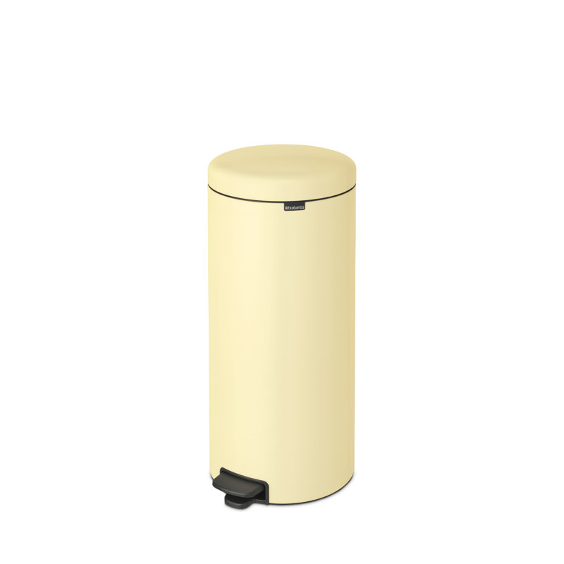 Brabantia NewIcon Step On Trash Can, 8 Gallon (30 Liter), Mellow Yellow