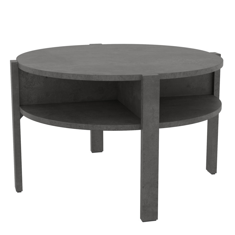 Tobago Coffee Table with Storage, Dark Grey