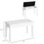 Banc de piano en blanc, avec revêtement en similicuir doux et base en bois robuste pour les duos
