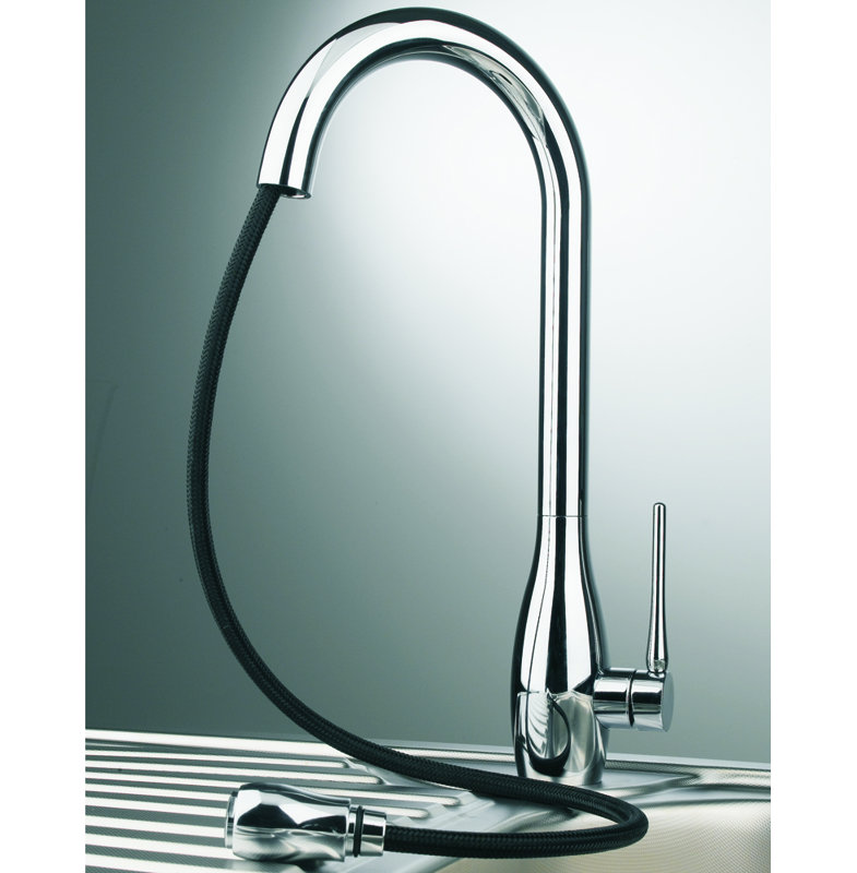 Robinet de cuisine à poignée simple Salina, Chrome