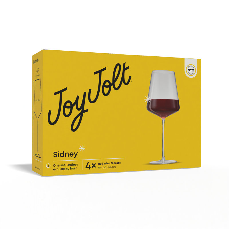 Vin rouge 19 oz Sidney, ensemble de 4, transparent, 19 oz.