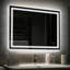Miroir de salle de bain en verre trempé anti-buée à DEL certifié UL-238697681