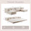 Canapé-lit modulaire convertible avec mousse à mémoire de forme haute densité, aucun assemblage requis pour une assise et un sommeil flexibles.-253321549