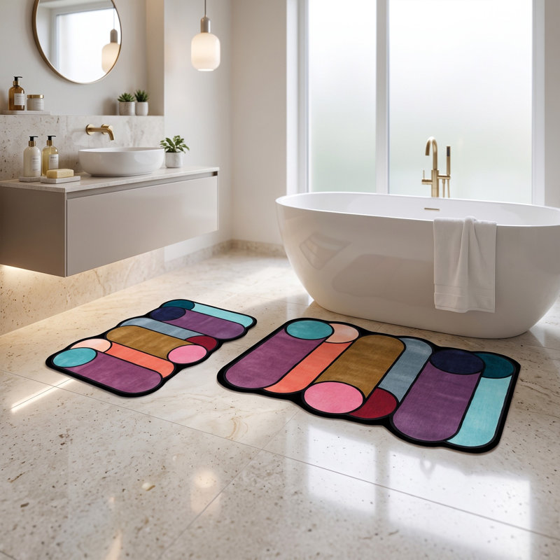 Ensemble de tapis de bain, Green
