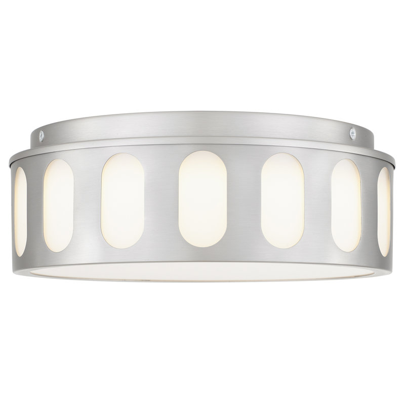 11.25-in Brushed Nickel LED Flush Mount