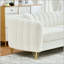 Canapé surdimensionné en chenille 3 places 83 "avec pieds en métal doré 83"-132940879