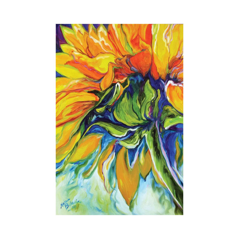 Sunflower In July by Marcia Baldwin - Wrapped Canvas Print, 20.32 cm H x 30.48 cm W