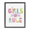 Art mural encadré, "Les filles avec fleurs" par Lisa Nohren
