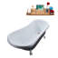 1549.4mm x 701mm Freestanding Soaking Acrylic Bathtub-104430269-104430266