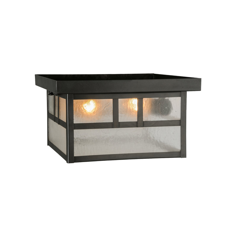Plafonnier encastré carré à 2 lumières 17 po