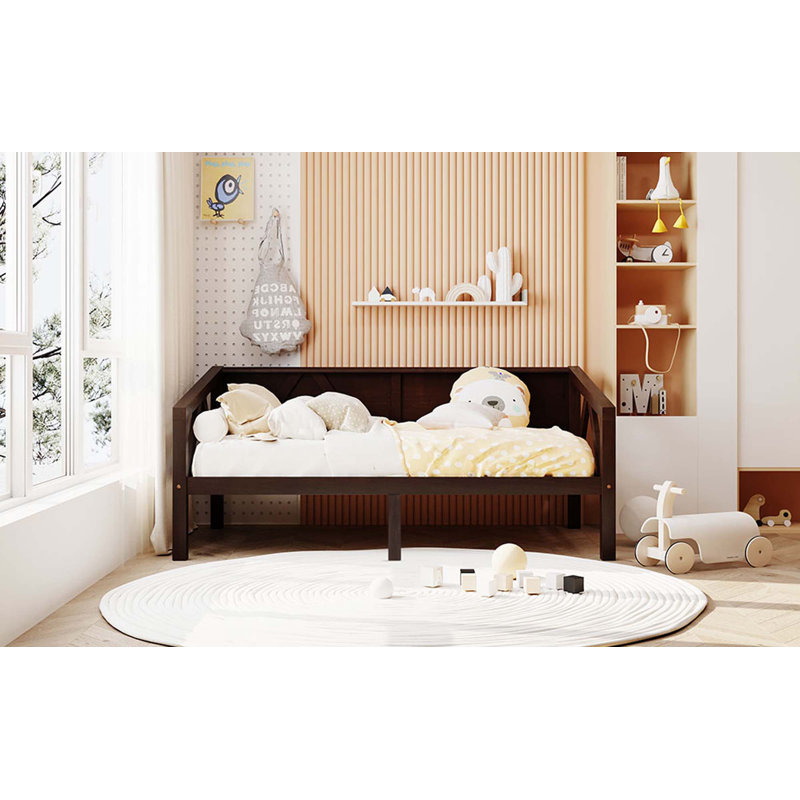Lit de jour, lit plateforme pour chambre à coucher, Lit simple, Espresso