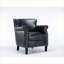 Fauteuil club gris anthracite Hadley, fauteuil simple rembourré pour adultes, salon, chambre à coucher-1953359946