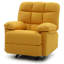Fauteuil inclinable moderne jaune avec accoudoirs rembourrés-161220356