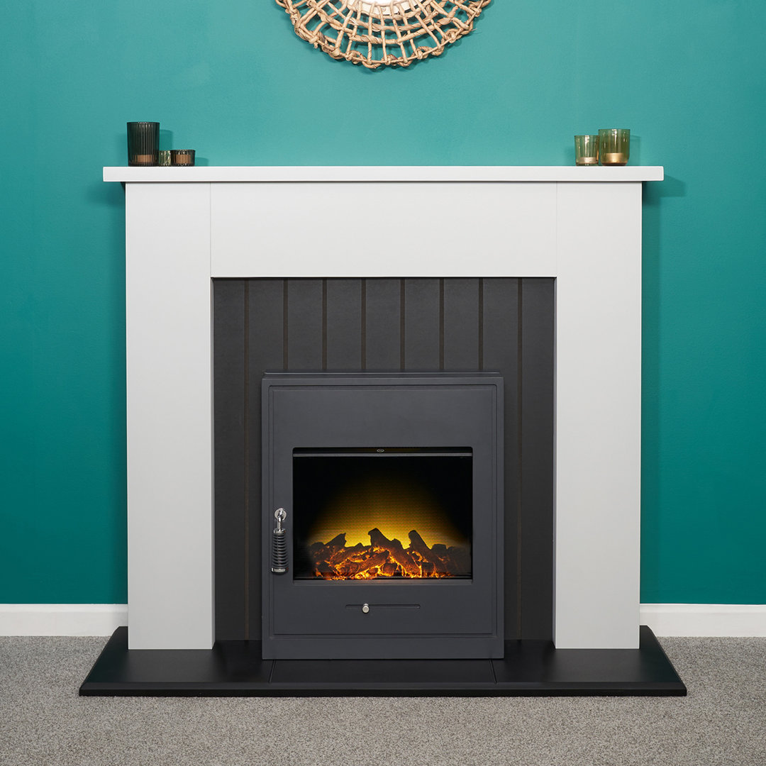 Oslo Adam 50.7 cm W Black Electric Fireplace Insert with 6824.28 BTU