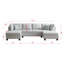 Canapé modulaire rembourré avec deux chaises longues-1204642852
