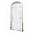 Full Length Arched Mirror With Metal Frame For Hanging Or Leaning, Brightens Room And Enhances Ambiance With Durable Protection