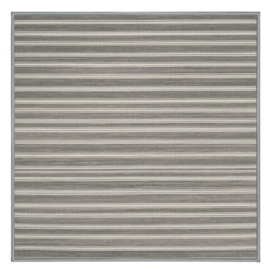  Tapis rayé gris et blanc lavable