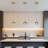1-Light Single LED Crystal Sphere Adjustable Direction Pendant Light Titanium Gold Finish for Bedroom