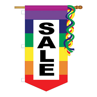 Double Sided 40'' H x 28'' W Polyester House Flag