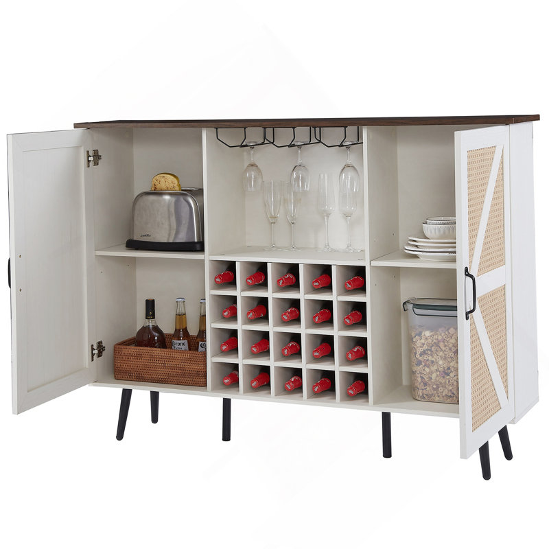 Cabinet décoratif, Blanc/noyer