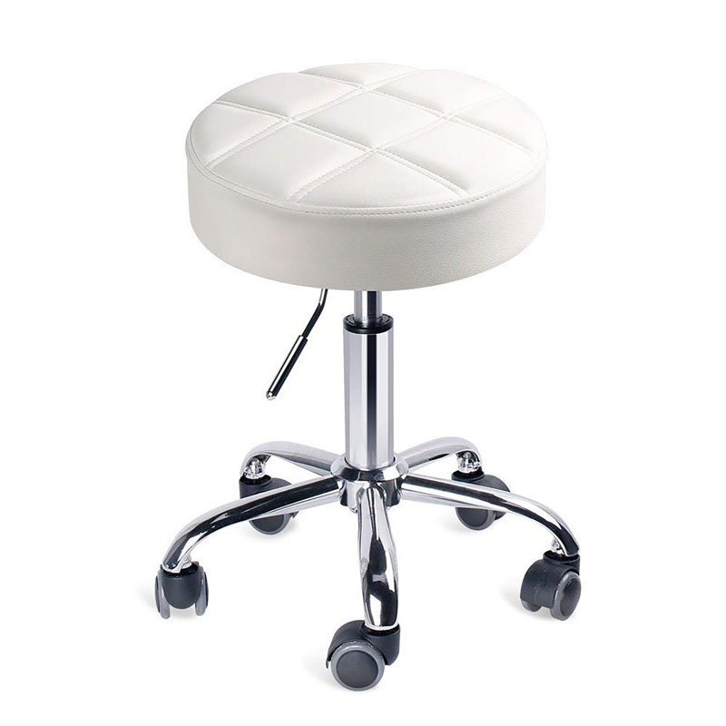 Metal Accent Stool, White
